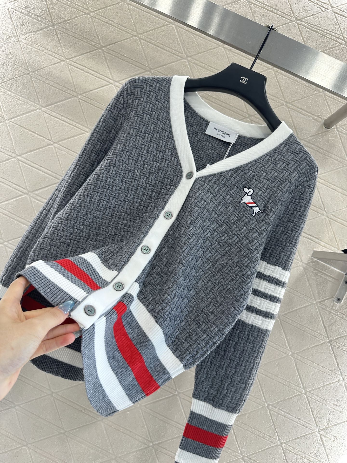 Tho 25fw embroidered cardigan