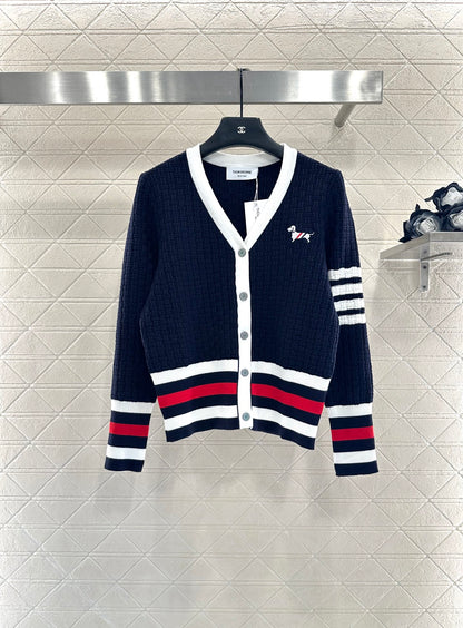 Tho 25fw embroidered cardigan