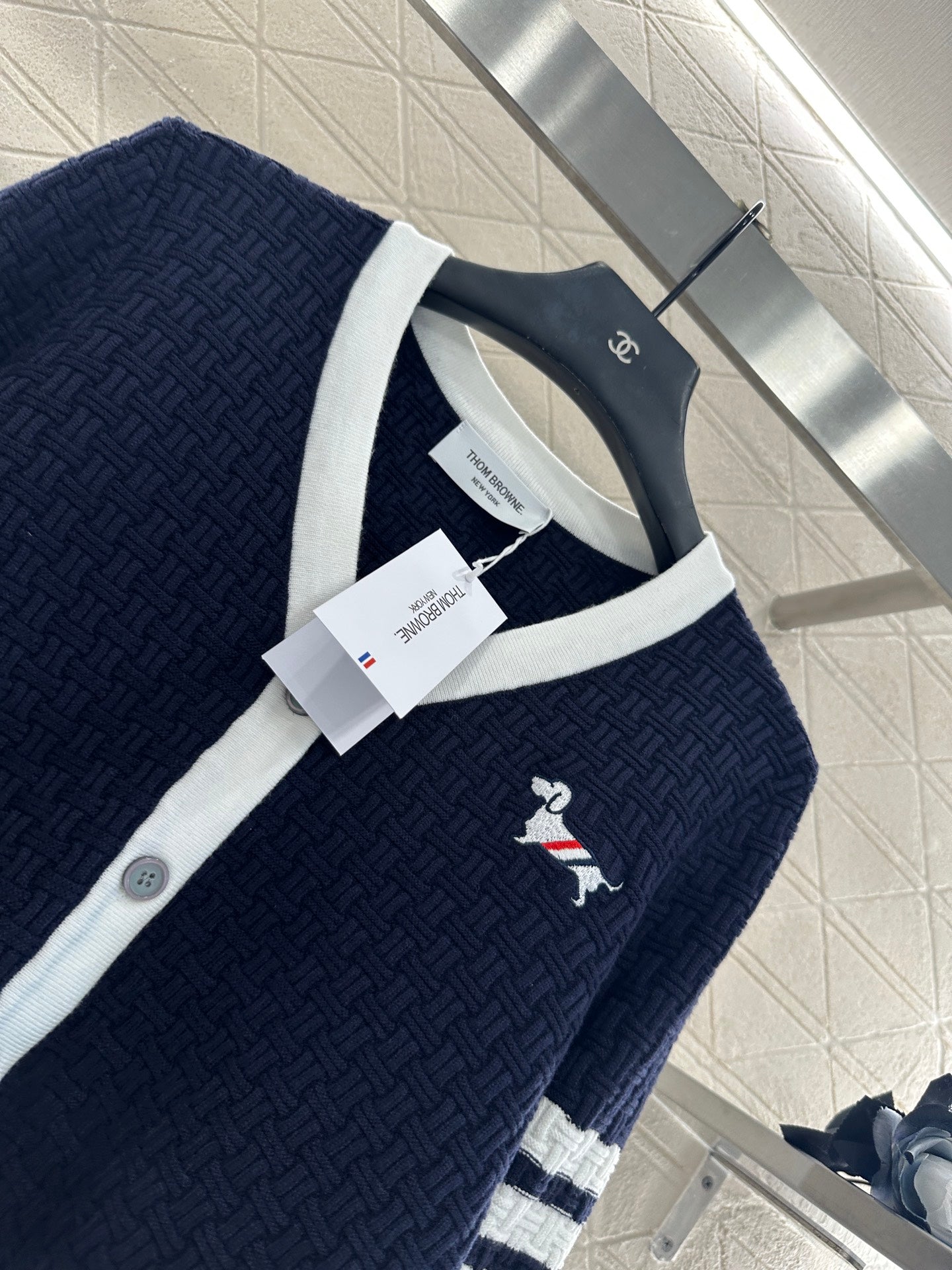 Tho 25fw embroidered cardigan