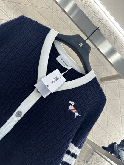 Tho 25fw embroidered cardigan