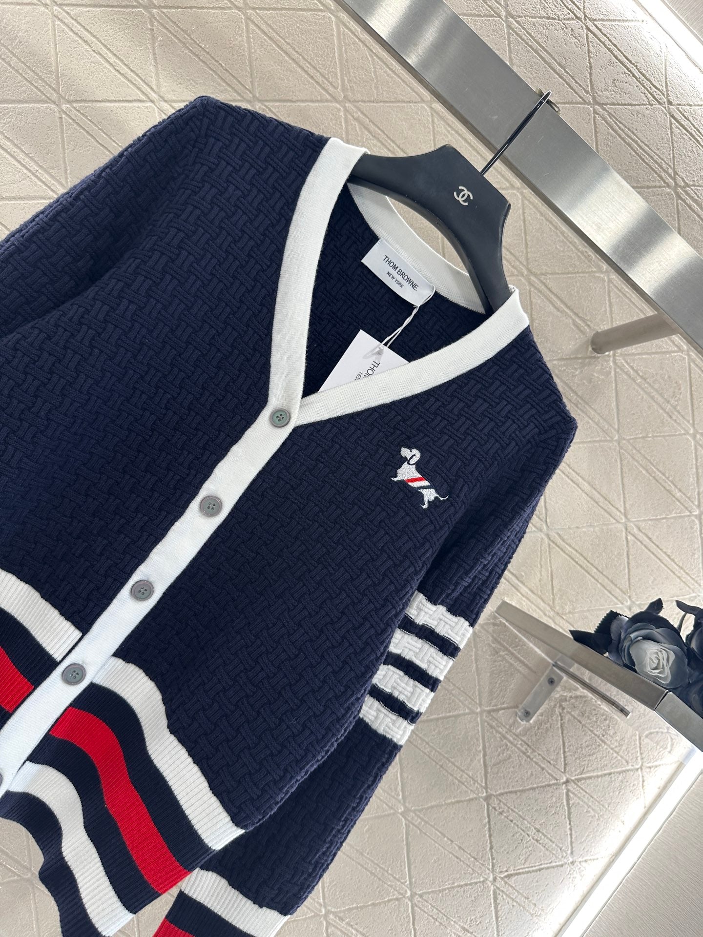 Tho 25fw embroidered cardigan