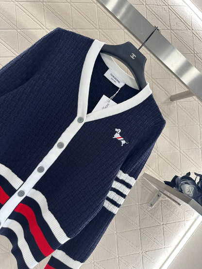 Tho 25fw embroidered cardigan