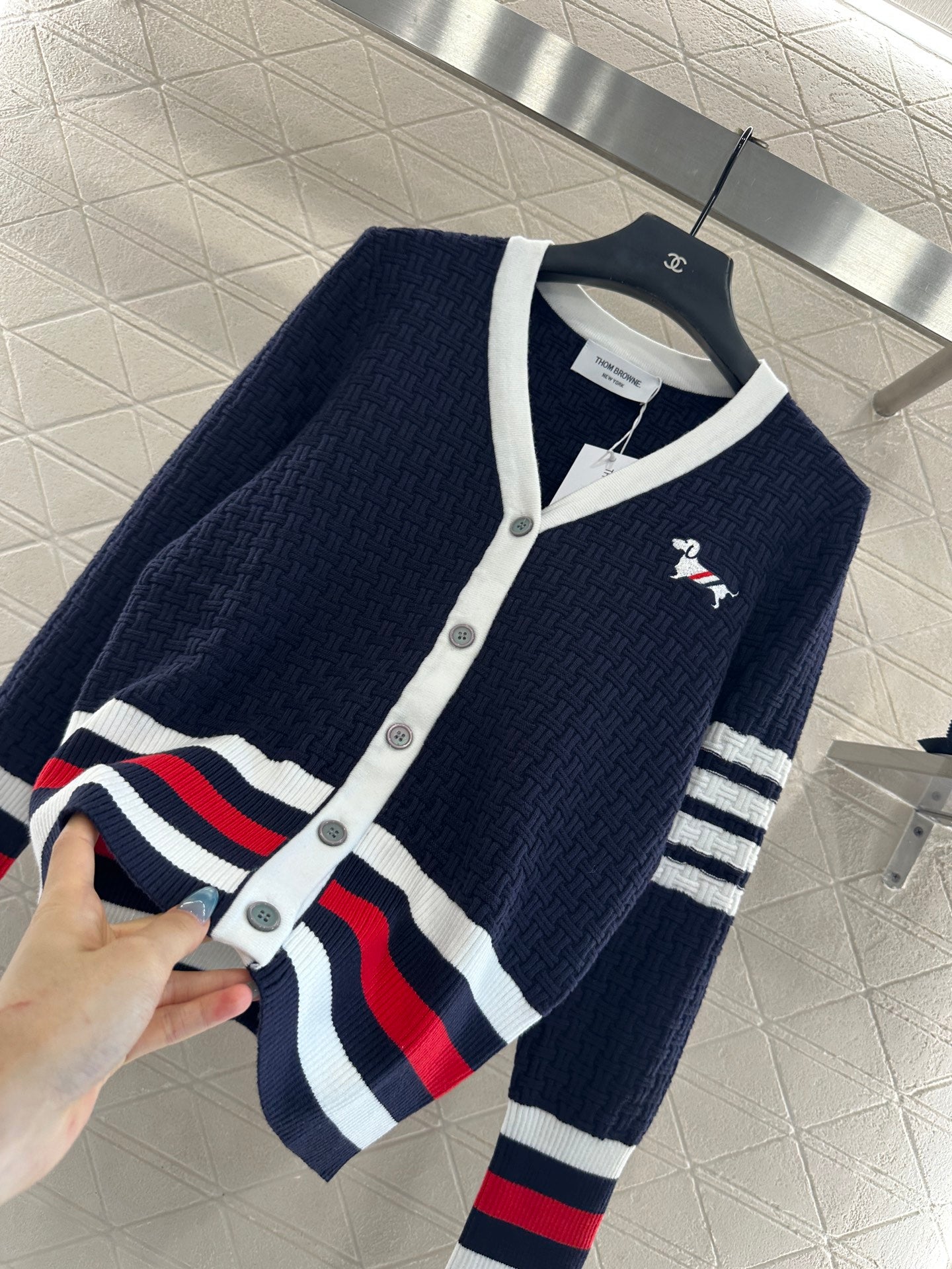 Tho 25fw embroidered cardigan