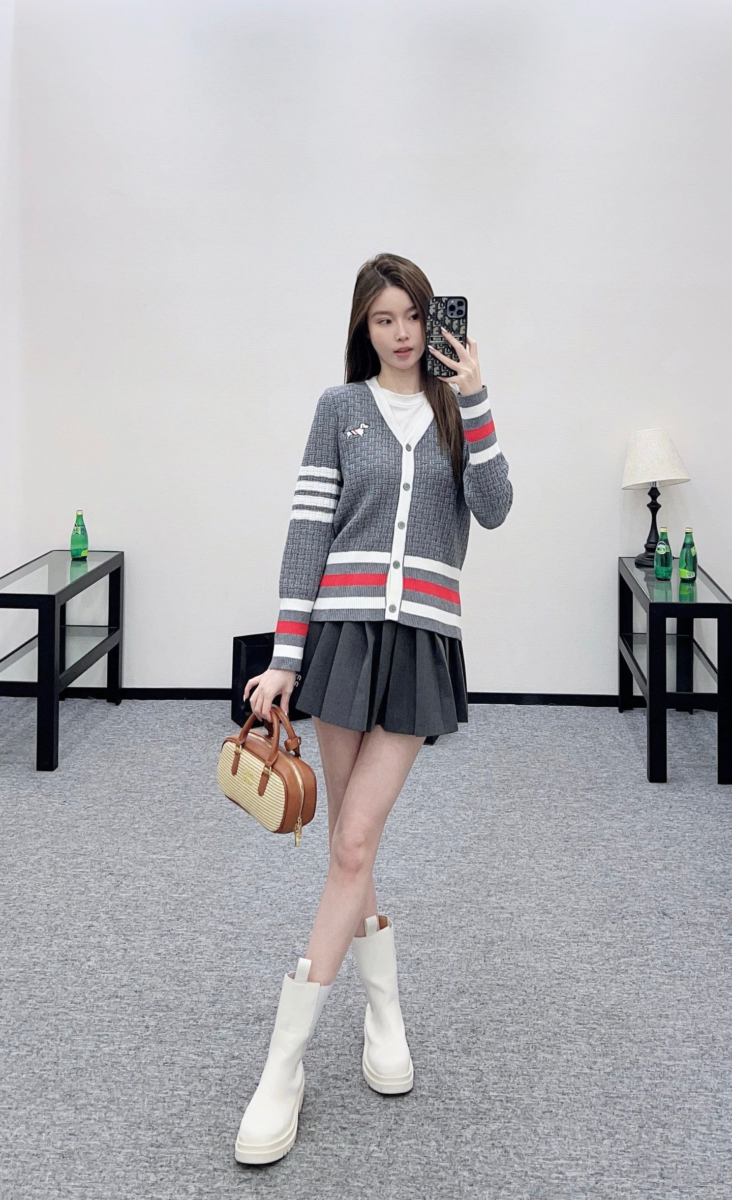 Tho 25fw embroidered cardigan