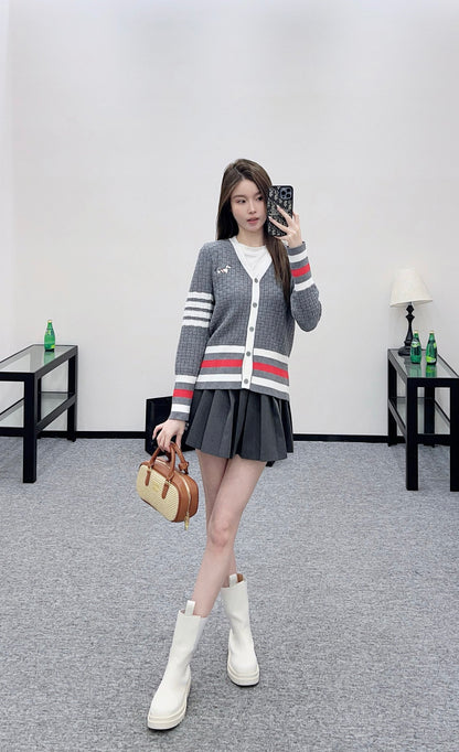 Tho 25fw embroidered cardigan