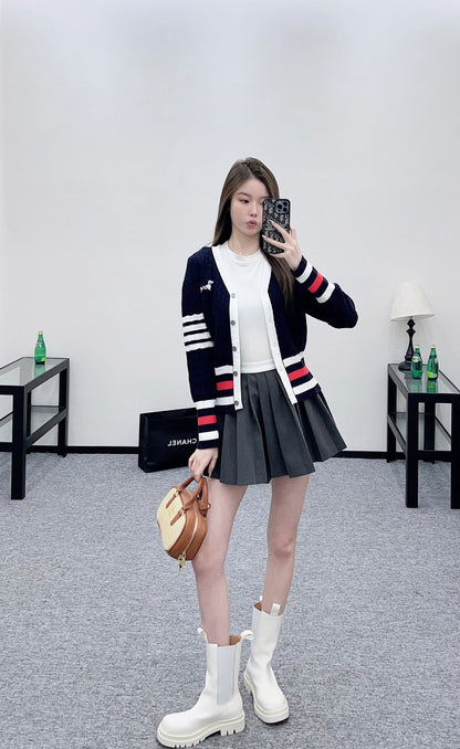 Tho 25fw embroidered cardigan