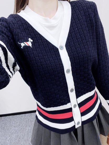 Tho 25fw embroidered cardigan