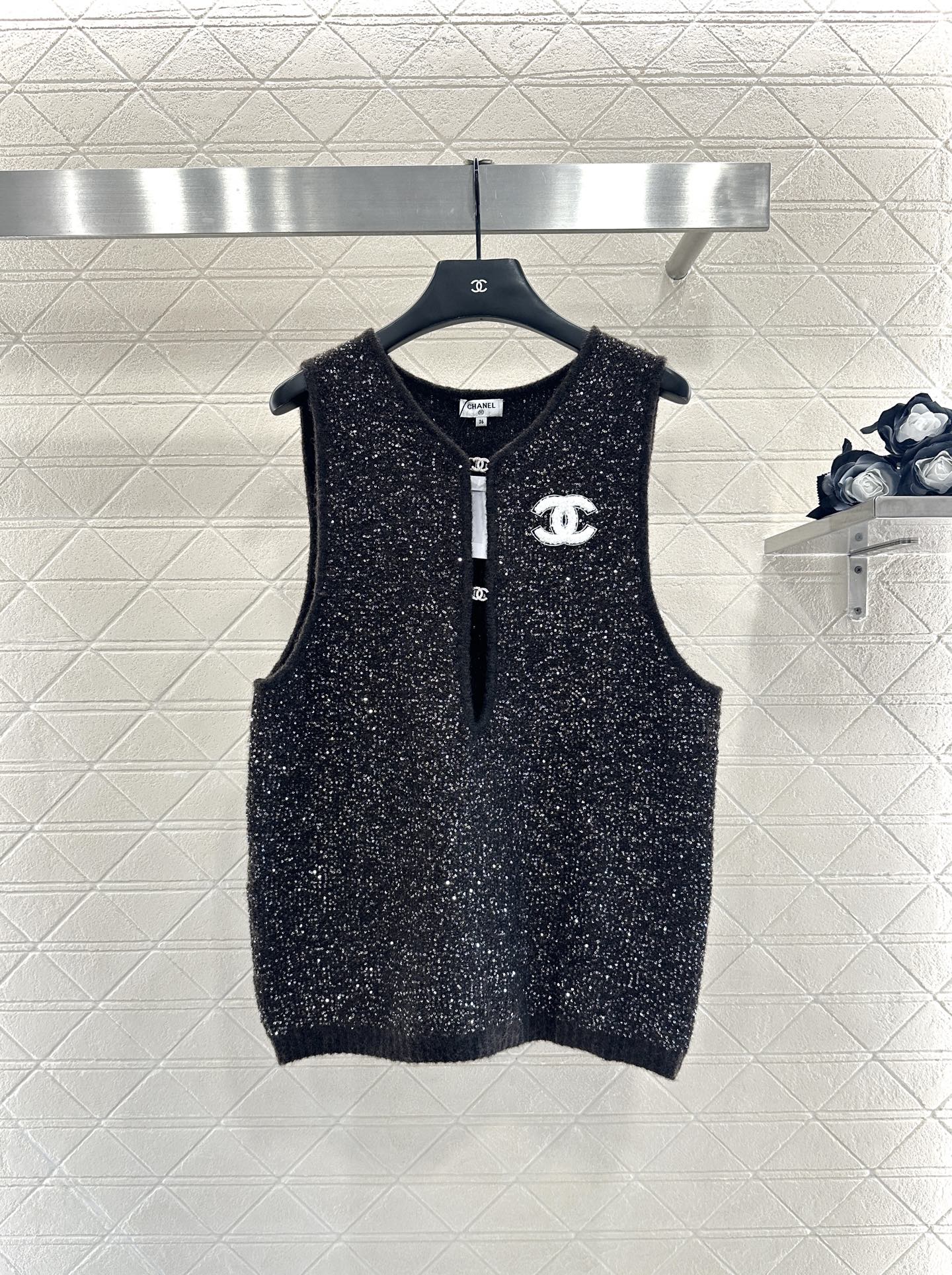 Chan 25fw knitted vest