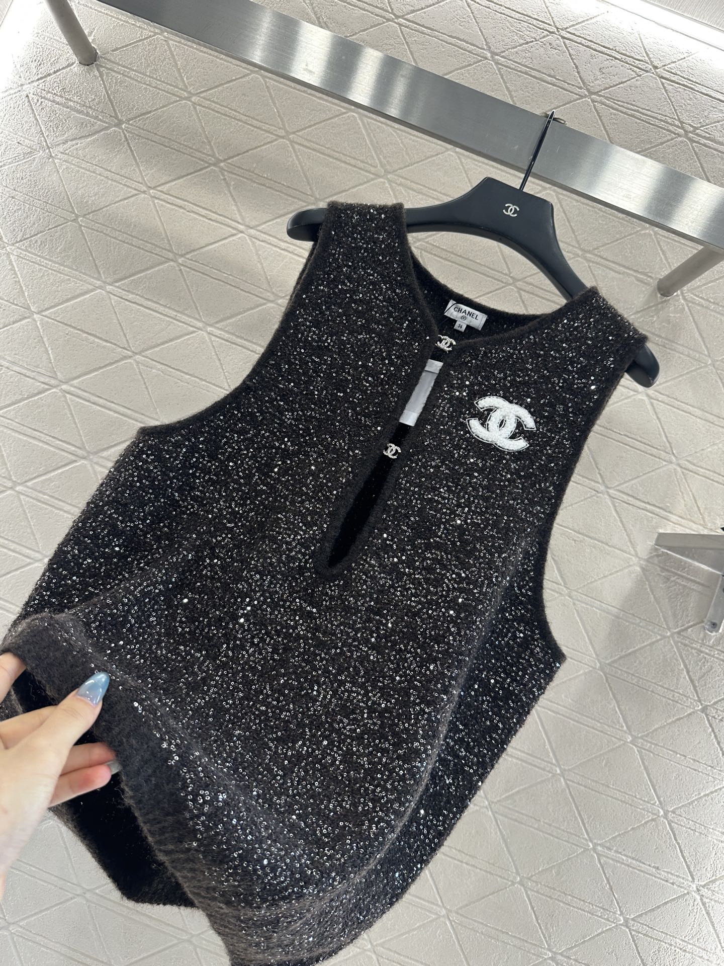 Chan 25fw knitted vest