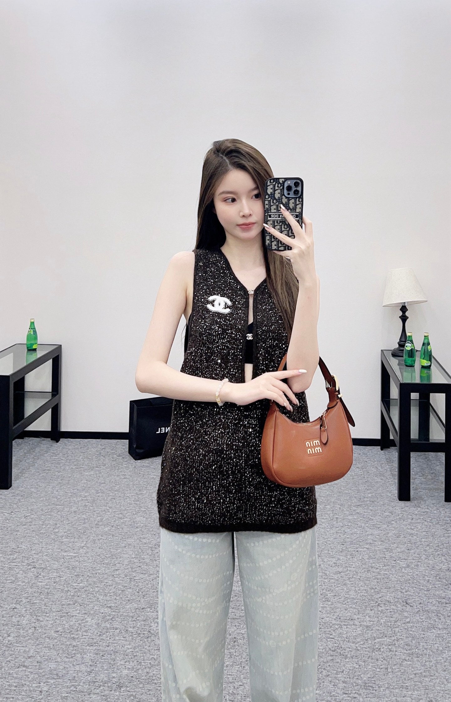 Chan 25fw knitted vest