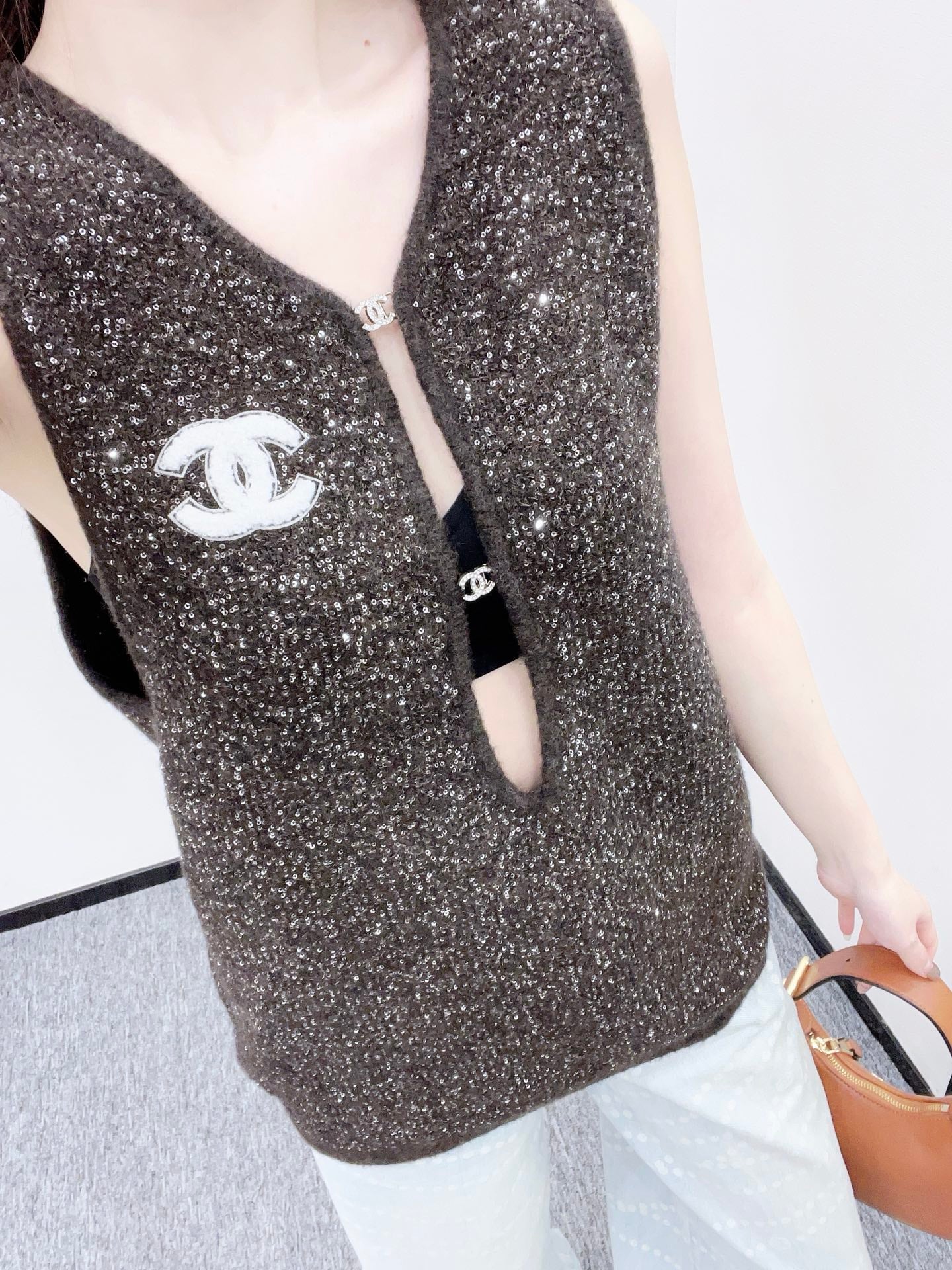 Chan 25fw knitted vest