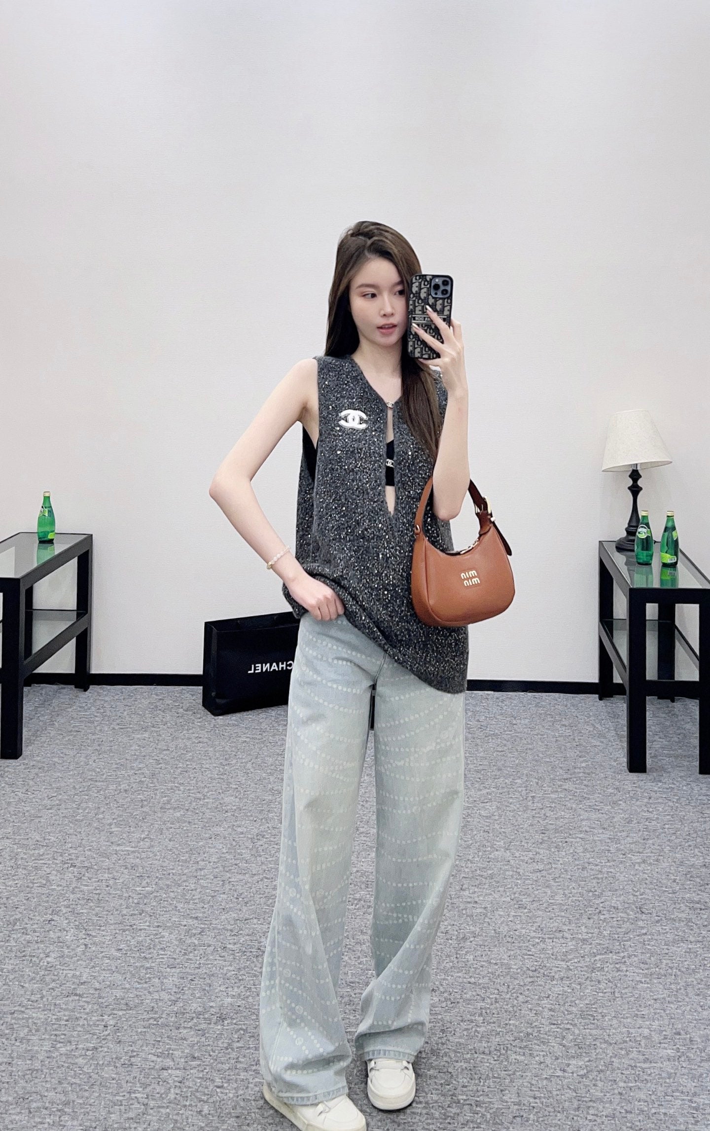 Chan 25fw knitted vest