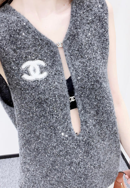 Chan 25fw knitted vest