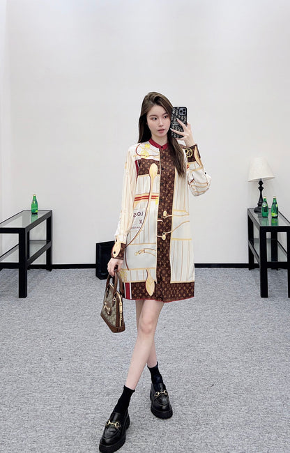 Louis 25fw printed shirt