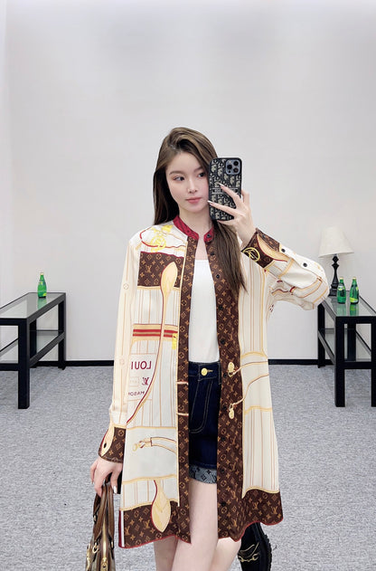 Louis 25fw printed shirt