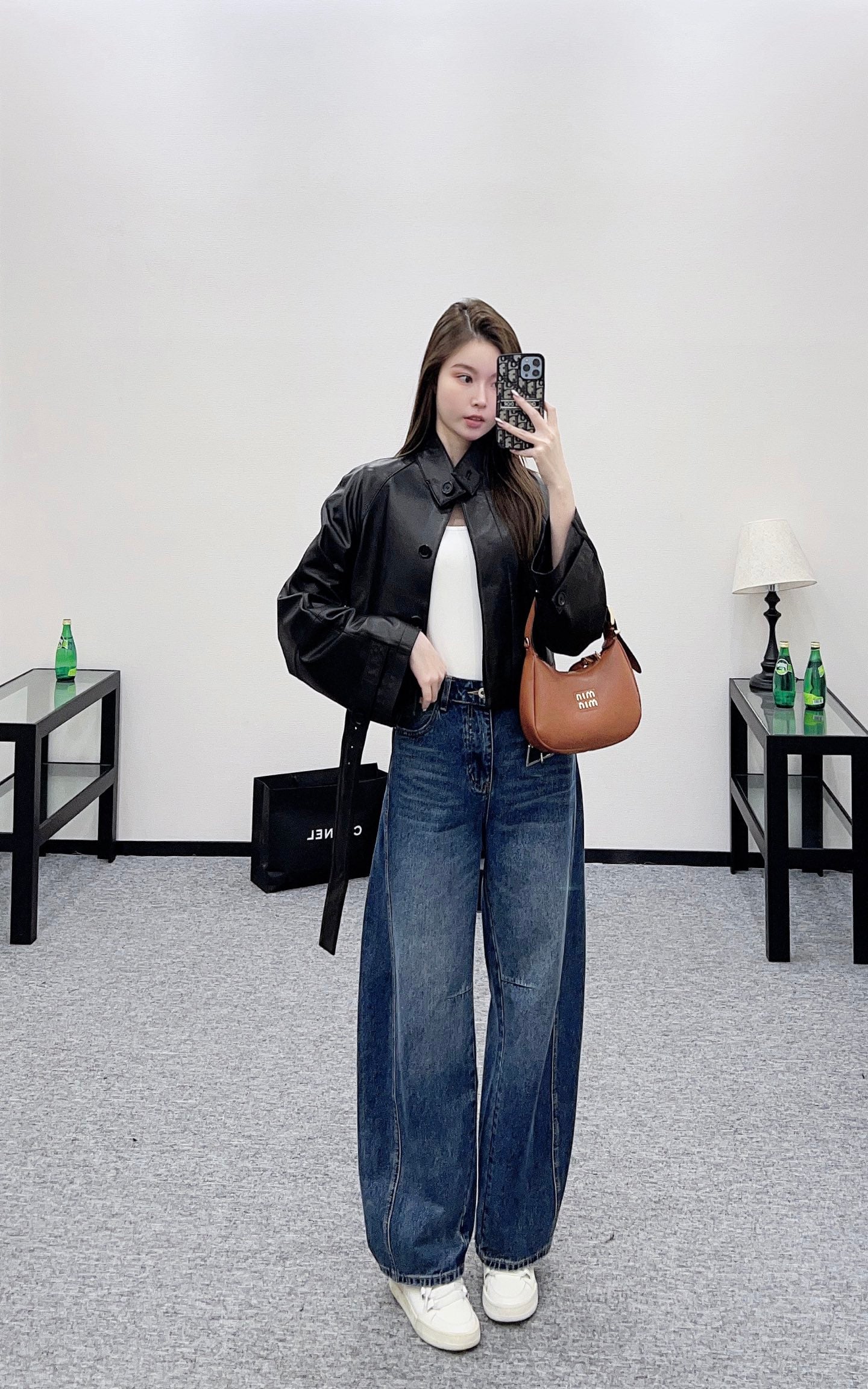 Loe 25fw leather jacket