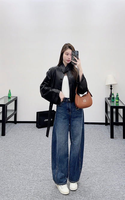 Loe 25fw leather jacket