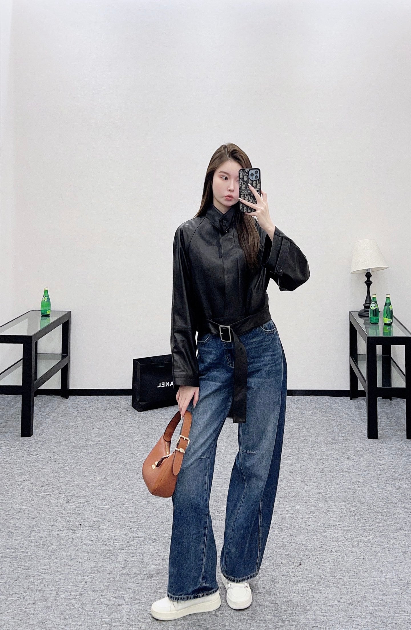 Loe 25fw leather jacket