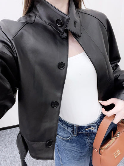 Loe 25fw leather jacket