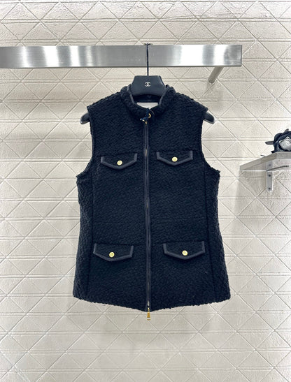 Mon 25fw splicing vest