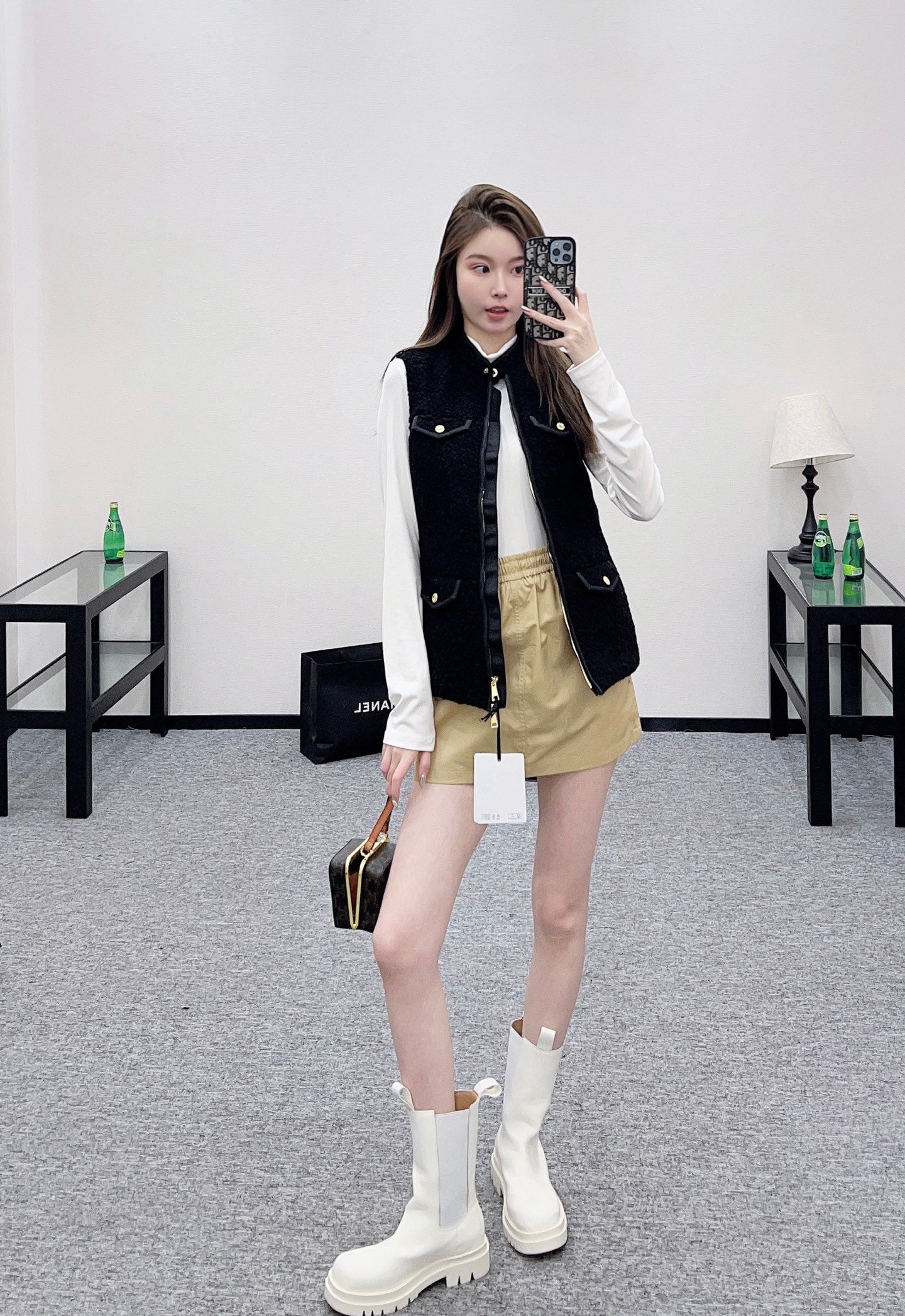 Mon 25fw splicing vest