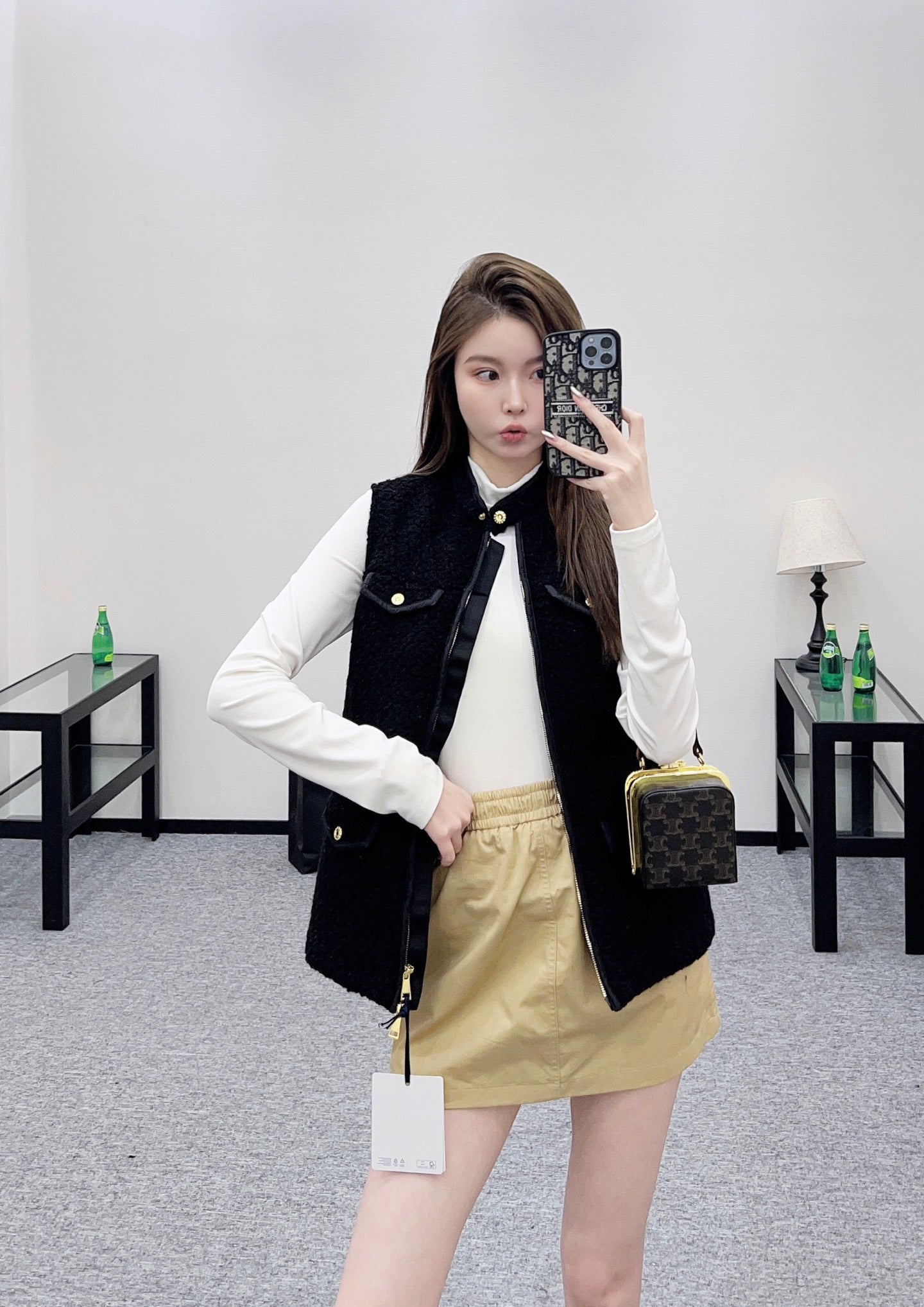 Mon 25fw splicing vest