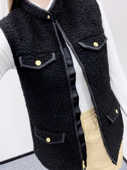 Mon 25fw splicing vest