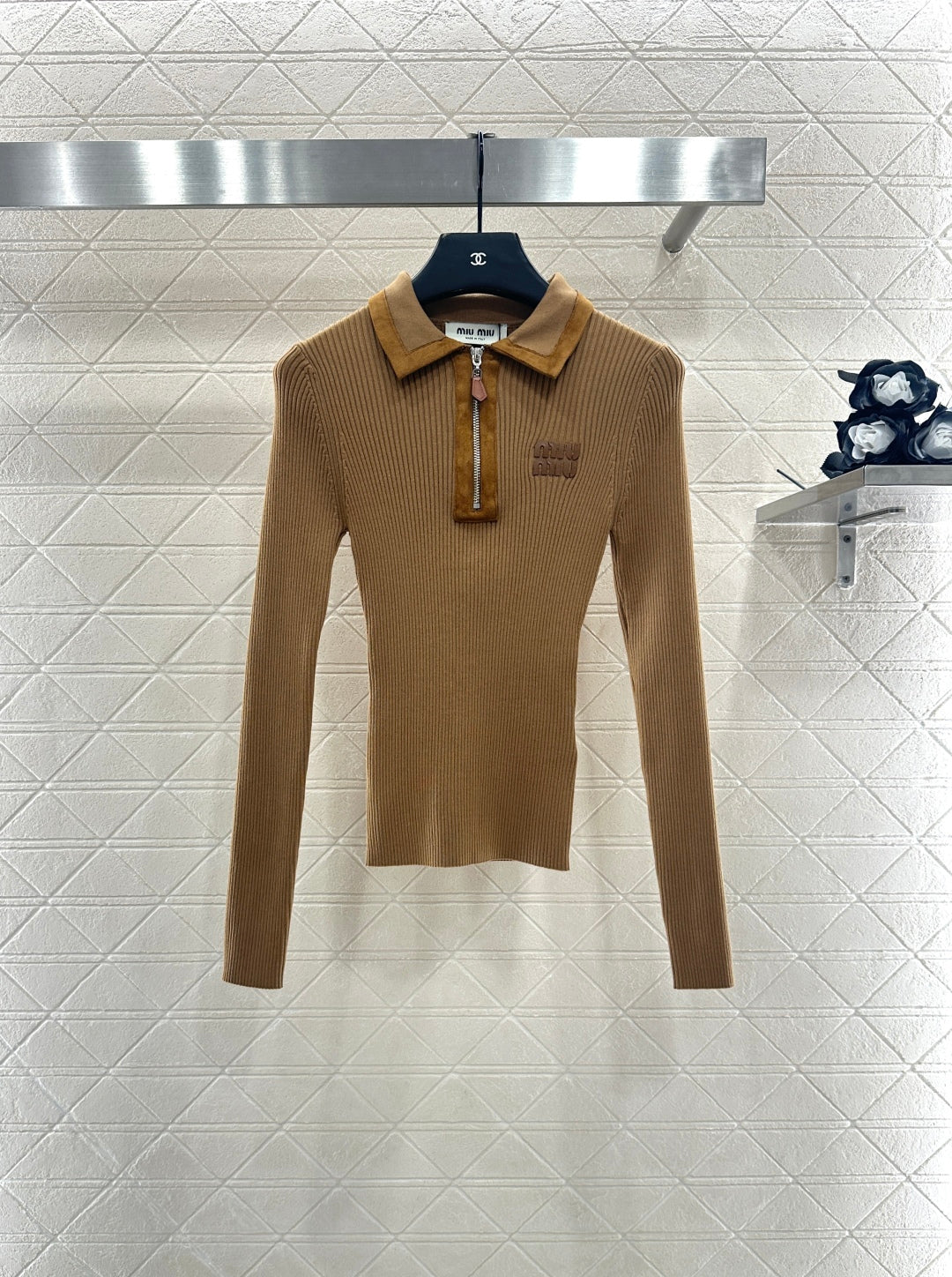 Miu 25fw knitted shirt