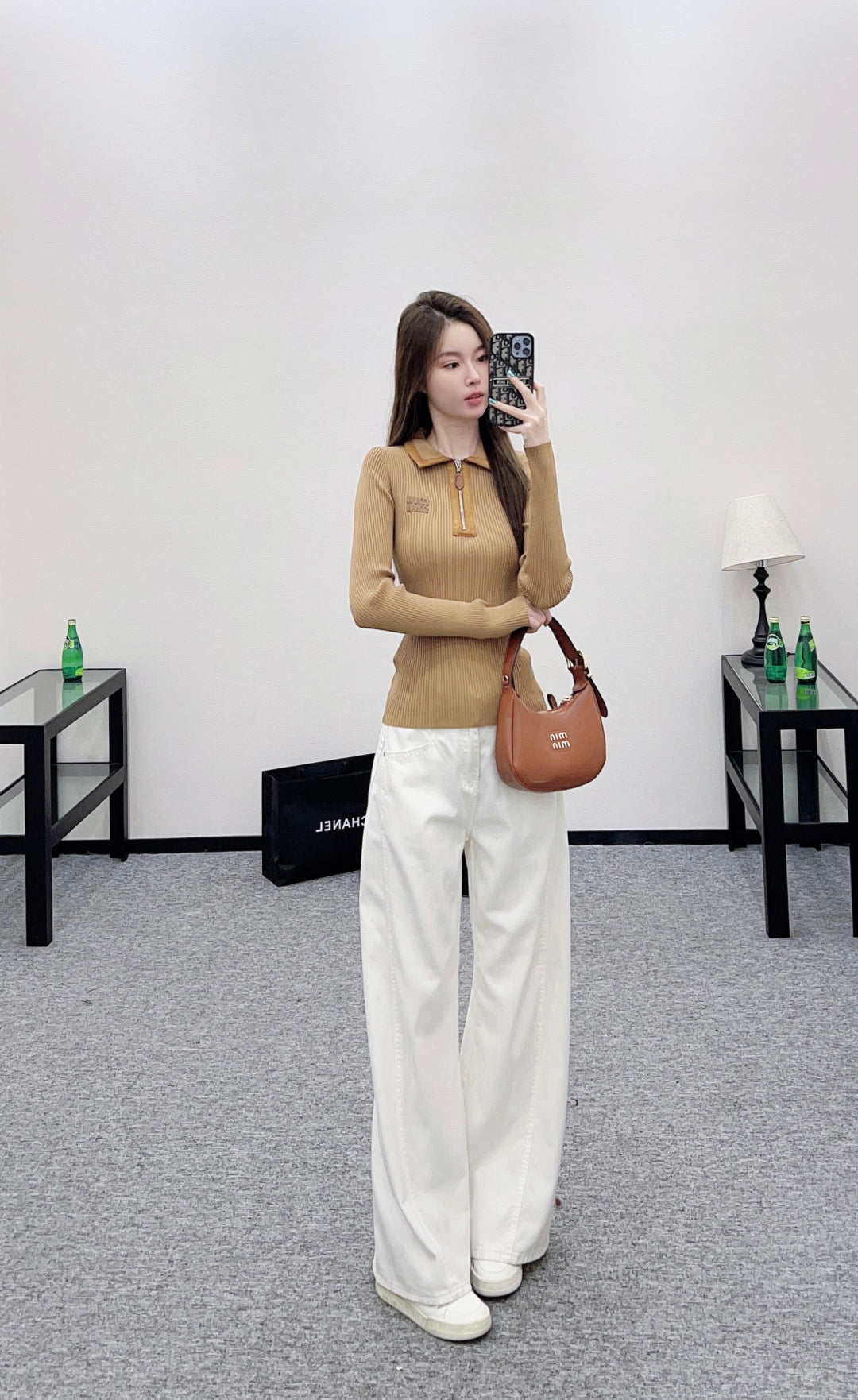 Miu 25fw knitted shirt