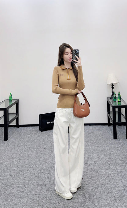 Miu 25fw knitted shirt