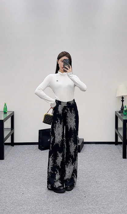 Chan 25fw jacquard pants