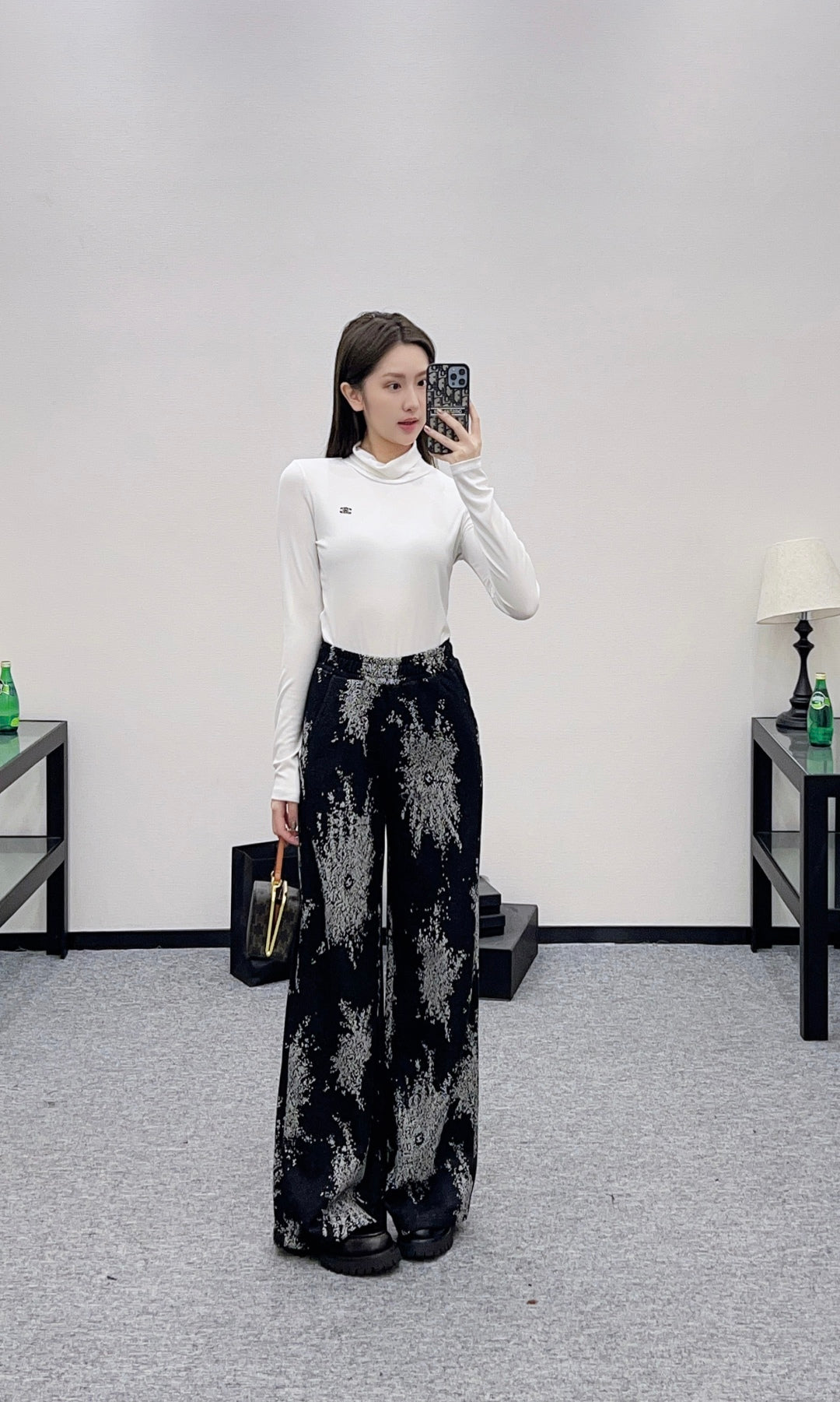 Chan 25fw jacquard pants