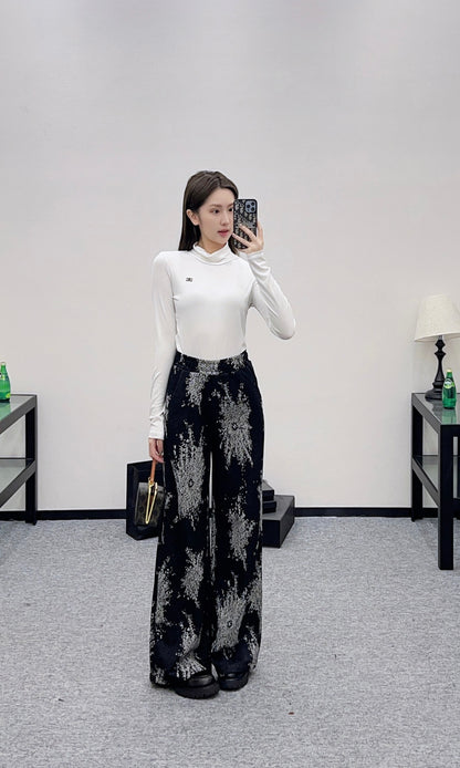 Chan 25fw jacquard pants