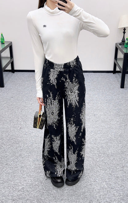 Chan 25fw jacquard pants