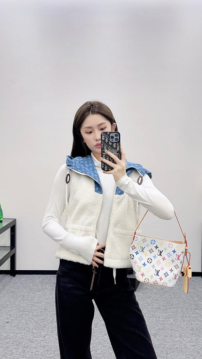 Louis 25fw splicing vest