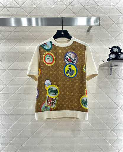Louis 25fw printed t-shirt