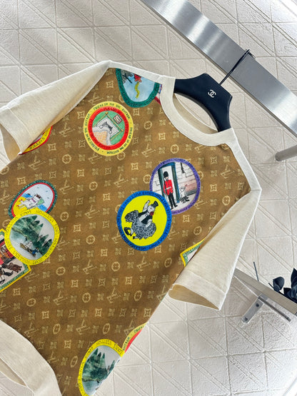 Louis 25fw printed t-shirt