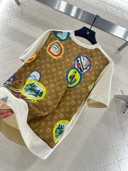 Louis 25fw printed t-shirt