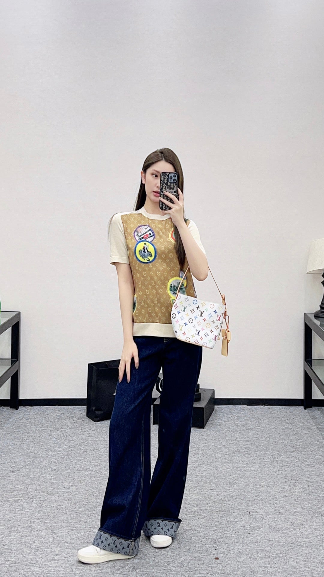 Louis 25fw printed t-shirt