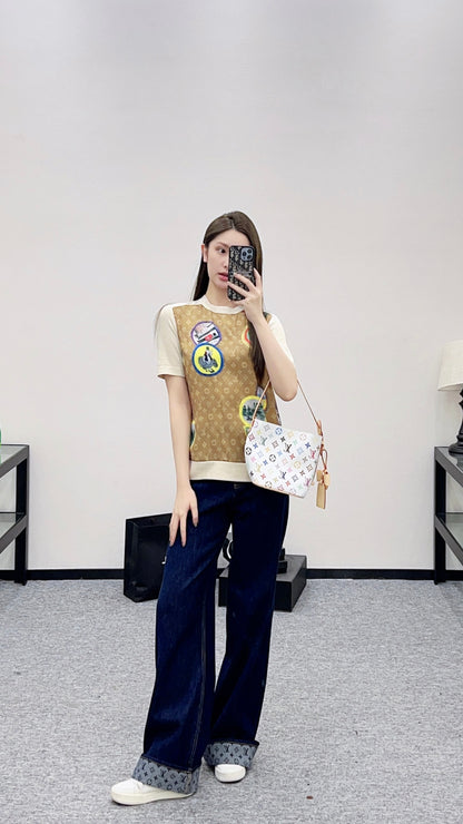 Louis 25fw printed t-shirt