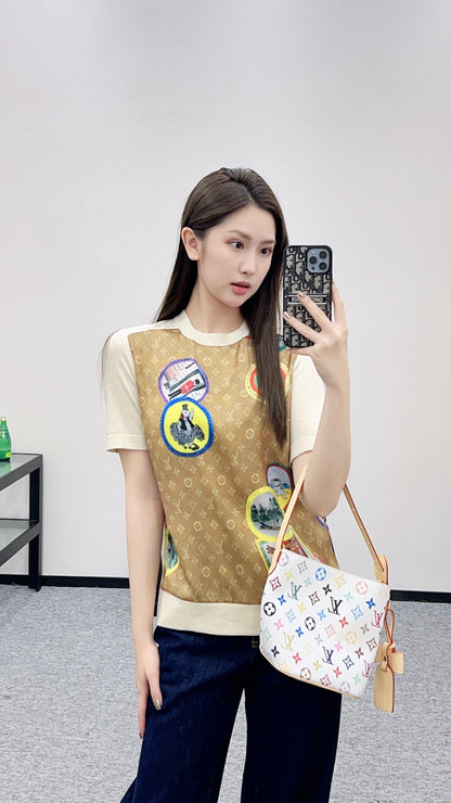 Louis 25fw printed t-shirt