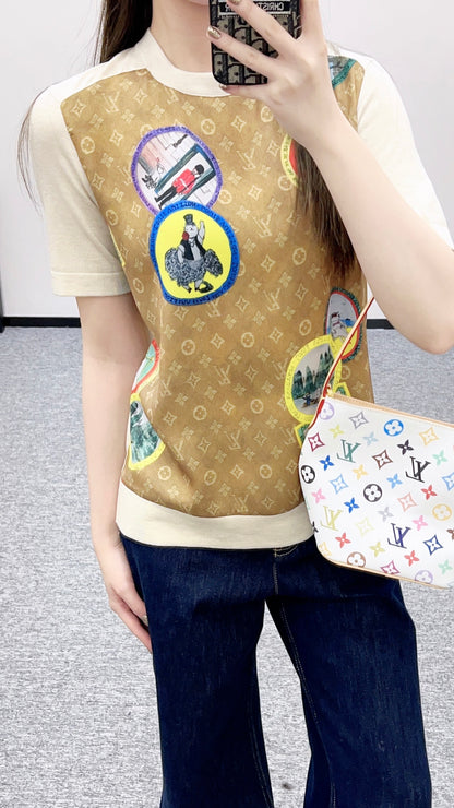 Louis 25fw printed t-shirt