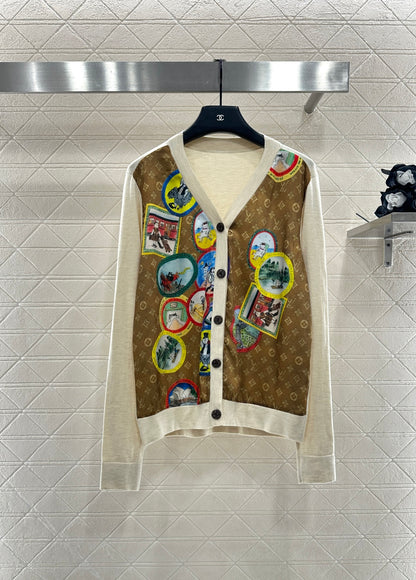 Louis 25fw printed cardigan