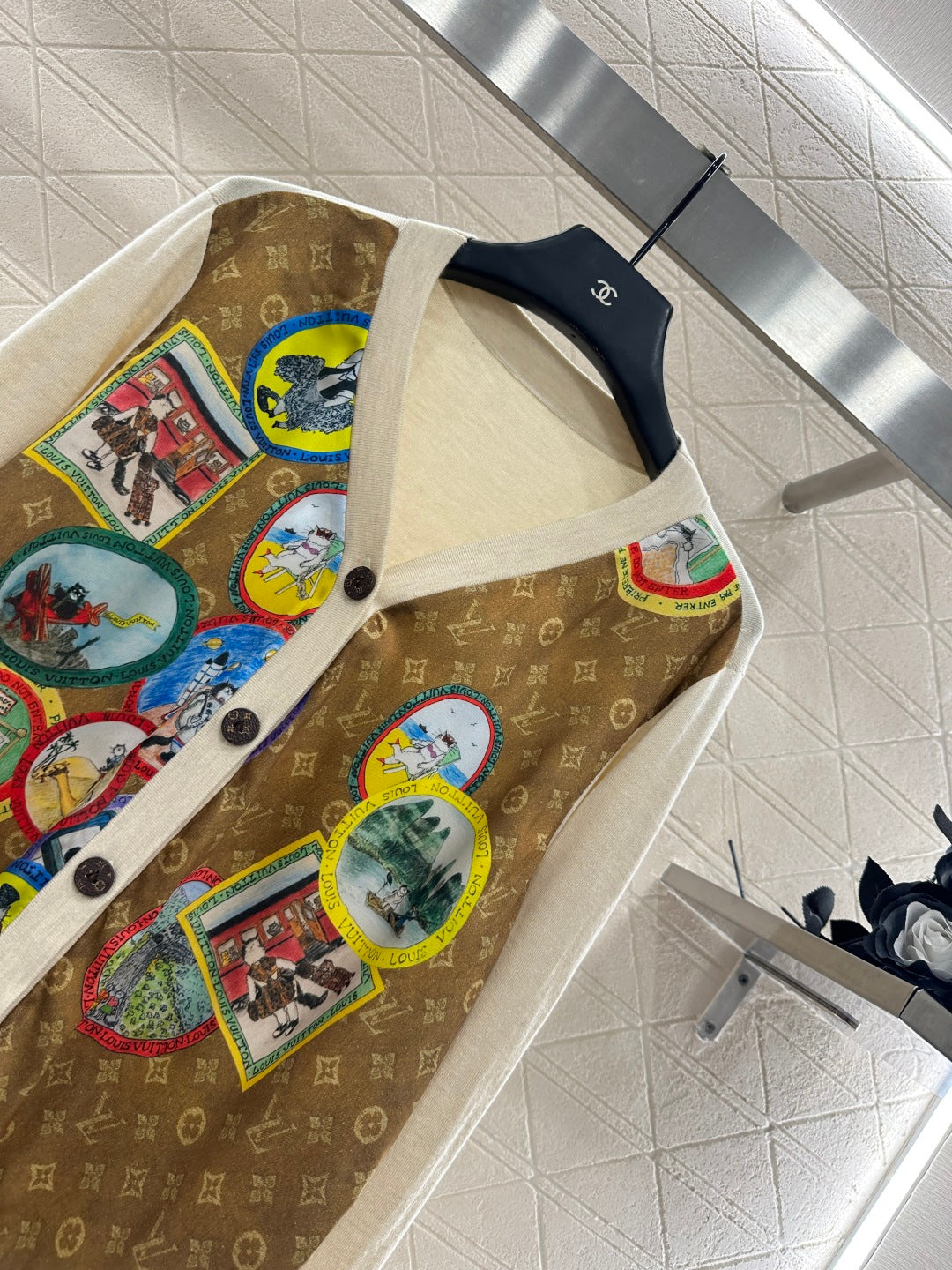 Louis 25fw printed cardigan