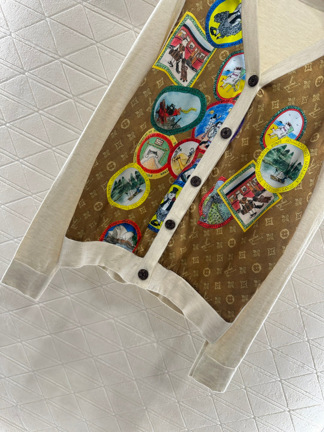 Louis 25fw printed cardigan