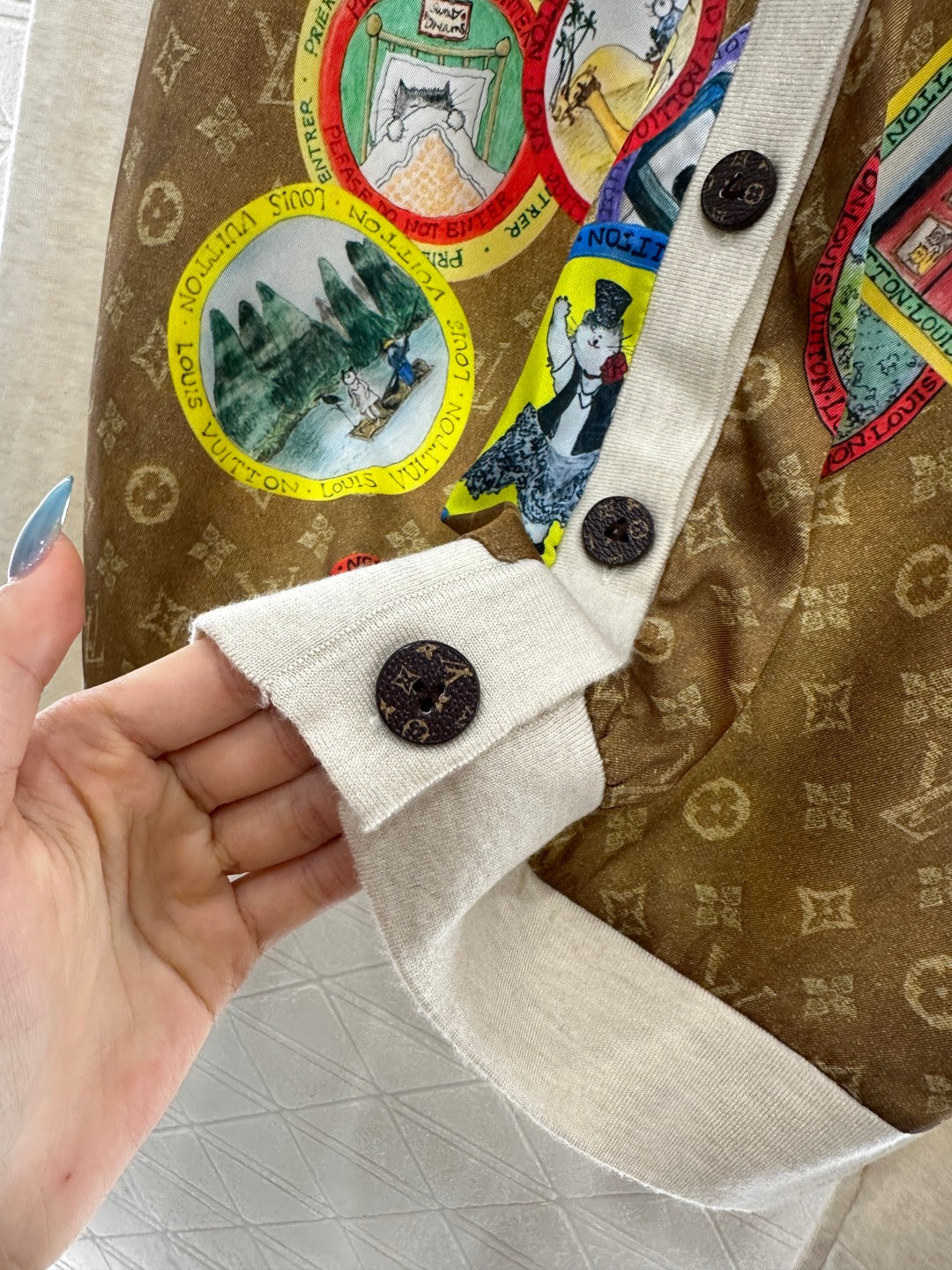 Louis 25fw printed cardigan