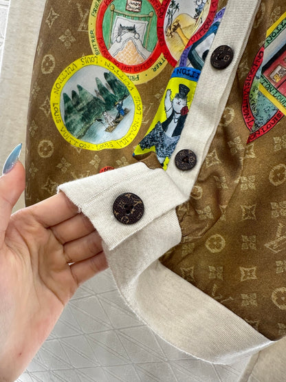 Louis 25fw printed cardigan