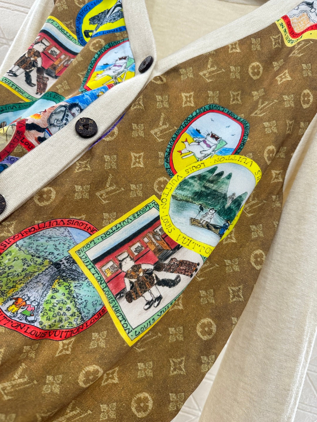 Louis 25fw printed cardigan