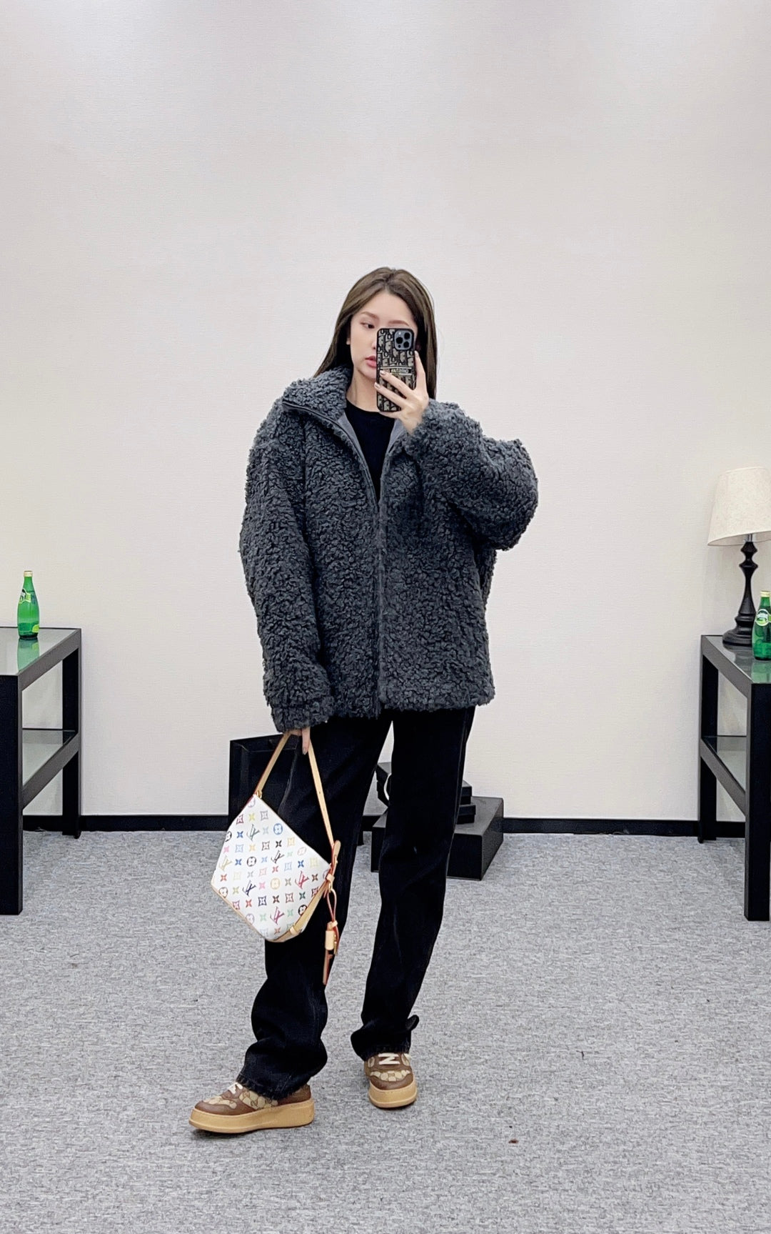 Acn 25fw plush jacket