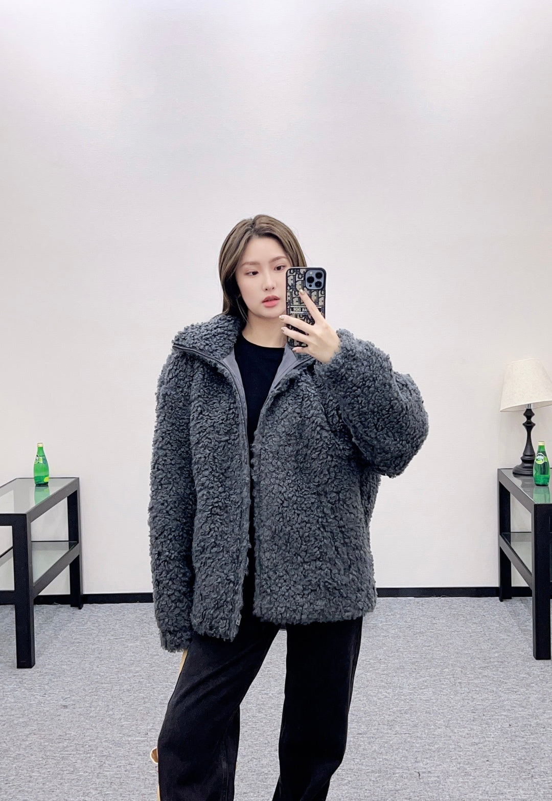 Acn 25fw plush jacket